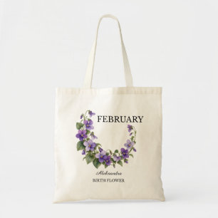 Veilchen-Geburtsblume Februar Tragetasche