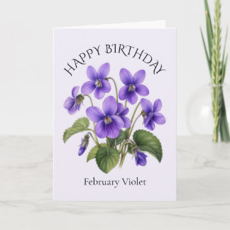 Veilchen-Geburtstag im Februar Karte