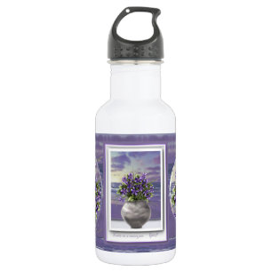 Veilchen in einem Mondglas Edelstahlflasche