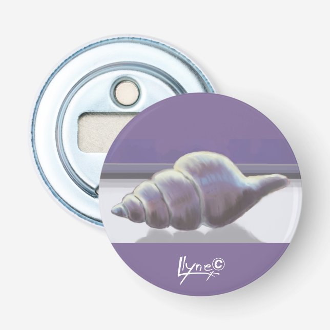 Veilchen in einem Mondglas Flaschenöffner (Vorderseite)