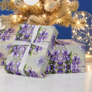 Veilchen in einem Mondglas Geschenkpapier