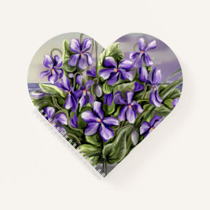 Veilchen in einem Mondglas Notizbuch