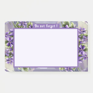 Veilchen in einem Mondglas Post-it Klebezettel