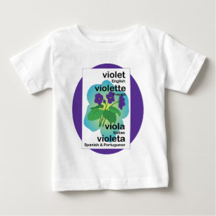 Veilchen in vielen Sprachen Baby T-shirt