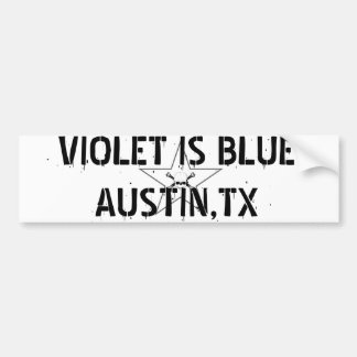 VEILCHEN IST BLAUES AUSTIN, TX AUTOAUFKLEBER