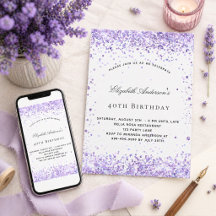 Veilchen-Lavendel-Glitzer-Drehbuch