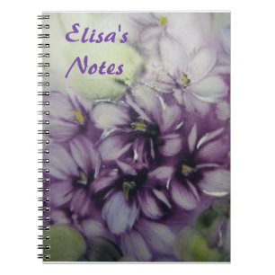 Veilchen-personalisiertes Notizbuch Notizblock