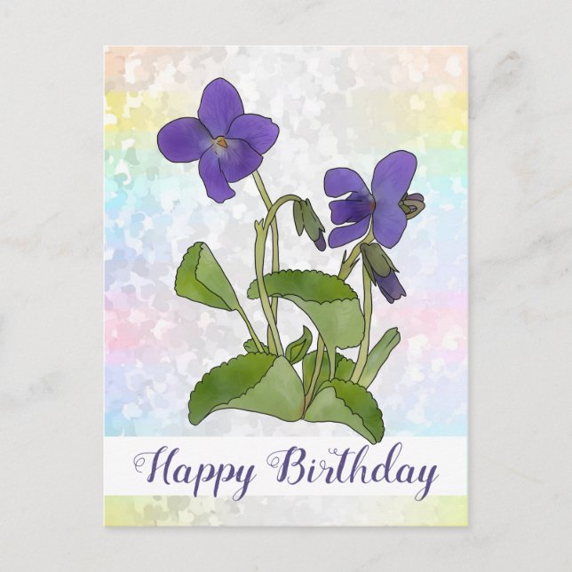 Veilchen Postkarte (Vorderseite)