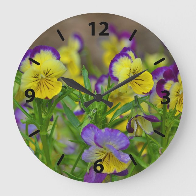 Veilchen Wanduhr (Vorderseite)