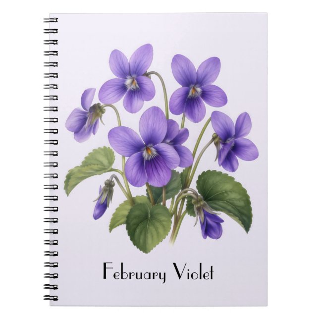 Veilchenblumen im Februar Notizblock (Vorderseite)