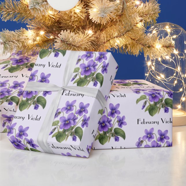 Veilchenblüten im Februar Geschenkpapier (Feiertage)