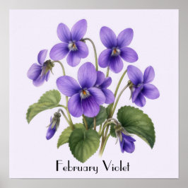 Veilchenblüten im Februar Poster