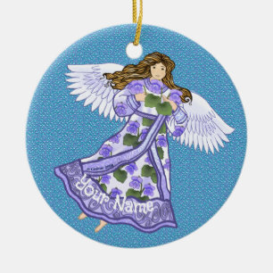 Veilchens Engel Keramik Ornament