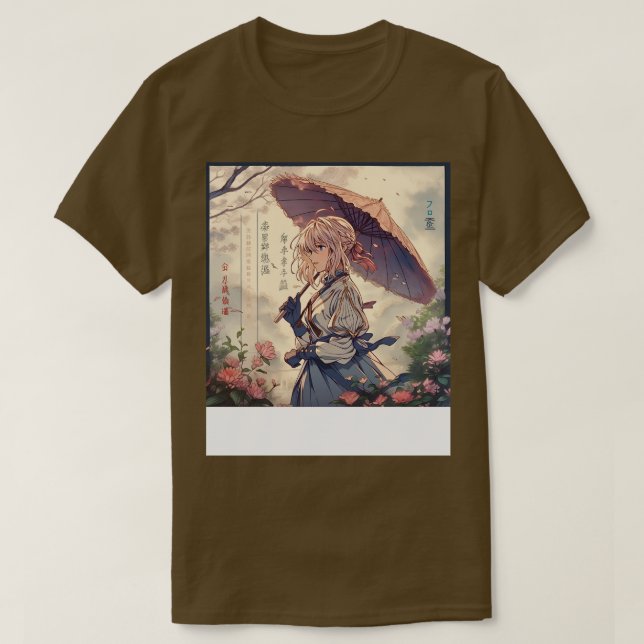 Veilchenschirm T-Shirt (Design vorne)