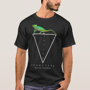 Veiled Chameleon Geometric Reptile Keeper T-Shirt