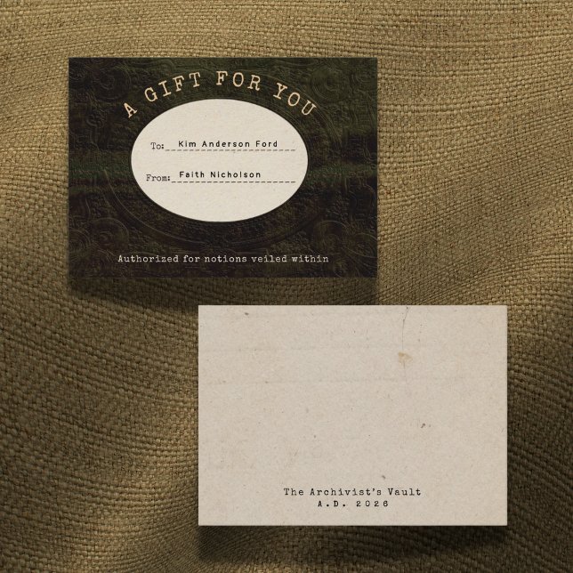 Veiled Notions Graduation Gift Card Insert Card Mitteilungskarte (Von Creator hochgeladen)