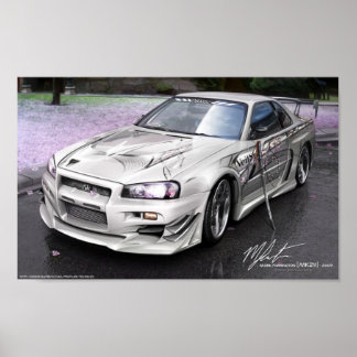 Veilside StreetDrag GTR von MK211 Poster