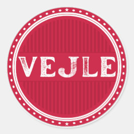 Vejle City Pride Emblem – Dänische Identität Runder Aufkleber