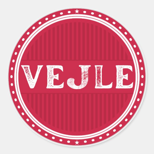 Vejle City Pride Emblem – Danish Identity Runder Aufkleber (Vorderseite)