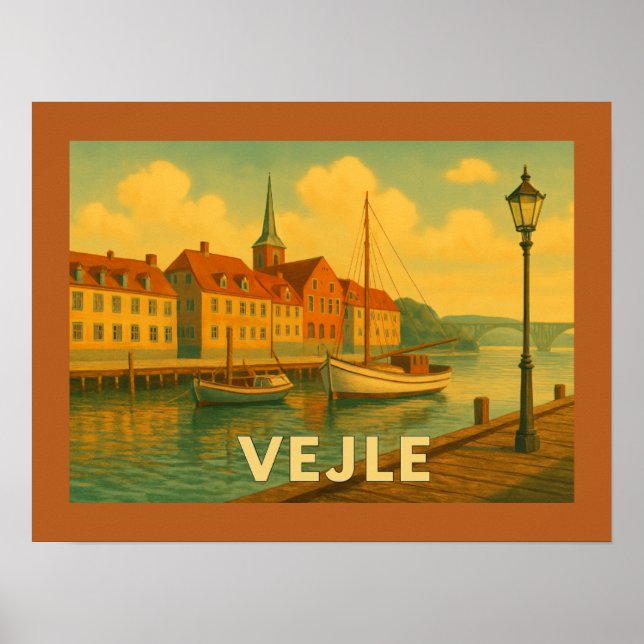 Vejle Dänemark Brücke Poster (Vorne)