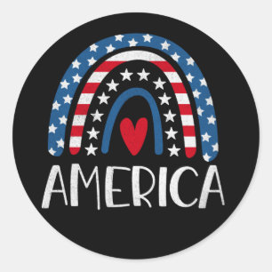Vektor 4. Juli Tag der Unabhängigkeit Amerikas (1) Runder Aufkleber