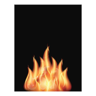 Vektor-Flammen1- WARME FLAMMEN, DIE SCHWARZE ORANG Flyer