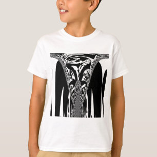 Vektor Geschwindigkeit Hypnotisch Schwarz Weiß Abs T-Shirt