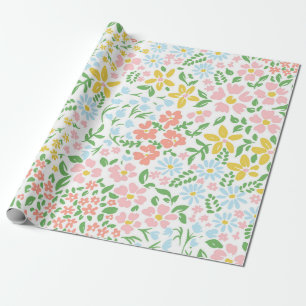 Vektor nahtloses florales farbenfrohes Muster auf Geschenkpapier