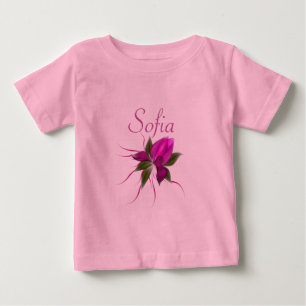VektorBlume personalisiert Baby T-shirt