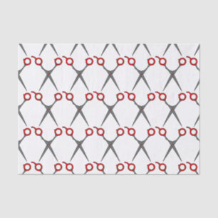 Vektorhaar-Ausschnitt-Scheren (rot) Seidenpapier