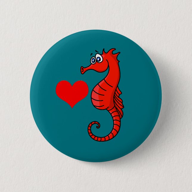 Vektorherz und -Seepferd Button (Vorderseite)