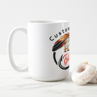 Vektorillustration einer Fliegenbindersfeder und e Kaffeetasse