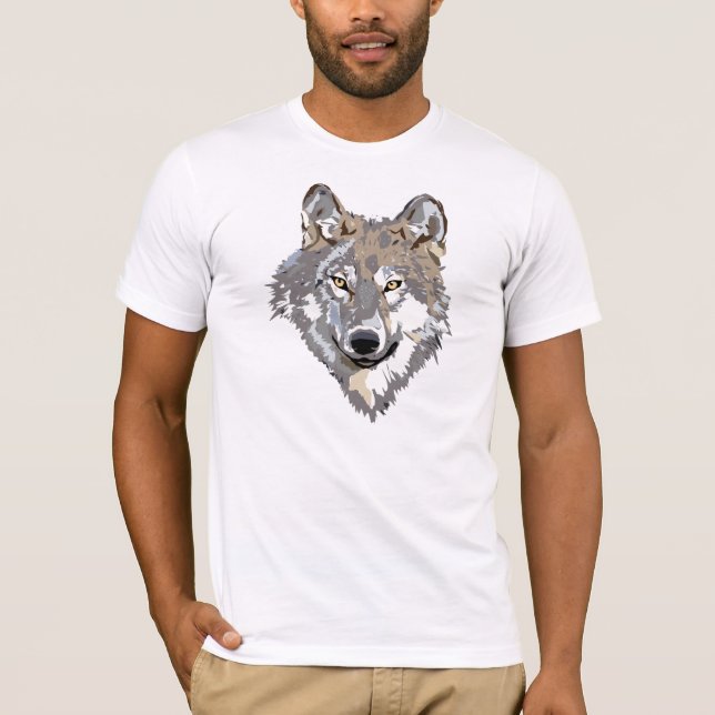 Vektorkunst-Wolf im Profil T-Shirt (Vorderseite)