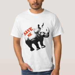 VektorSilhouetteRhino retten mich T-Shirt