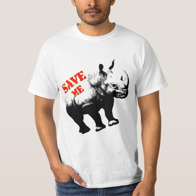 VektorSilhouetteRhino retten mich T-Shirt (Vorderseite)