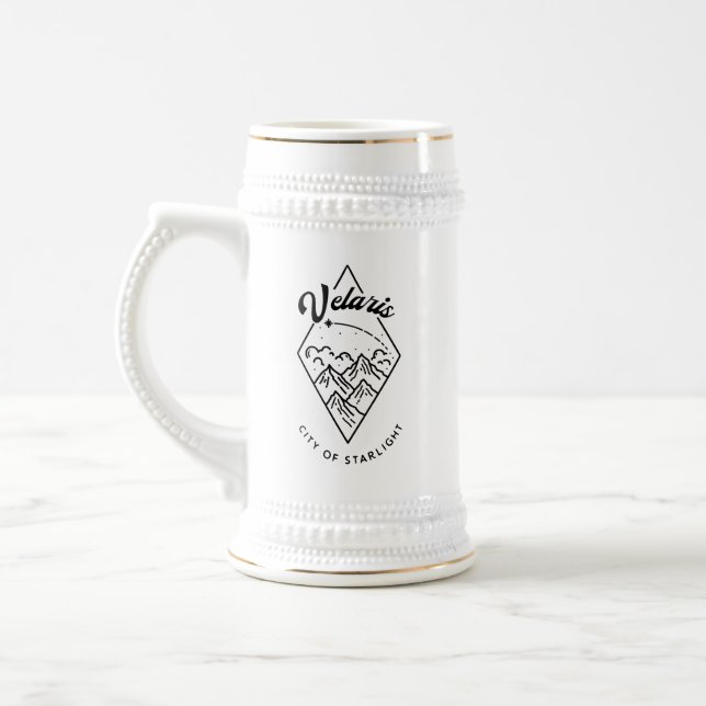 Velaris ACOTAR Vintage-Optik Bierglas (Links)
