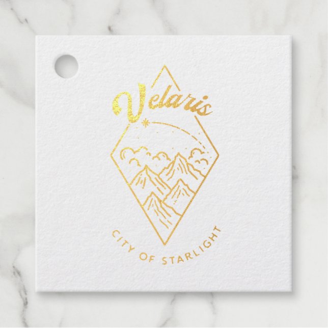 Velaris Geschenk / Hochzeit / Party  Geschenkanhänger (Vorderseite)