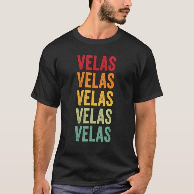 Velas Crypto Rainbow Text Design T-Shirt (Vorderseite)