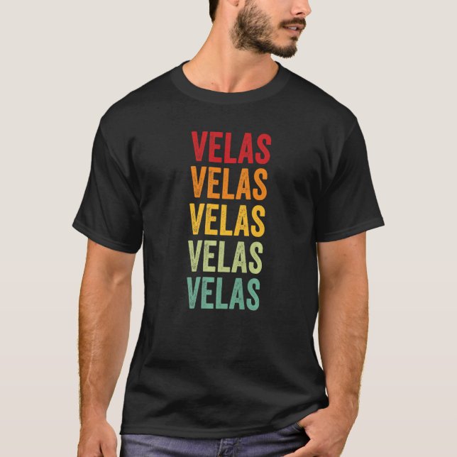 Velas Crypto Rainbow Text T-Shirt (Vorderseite)