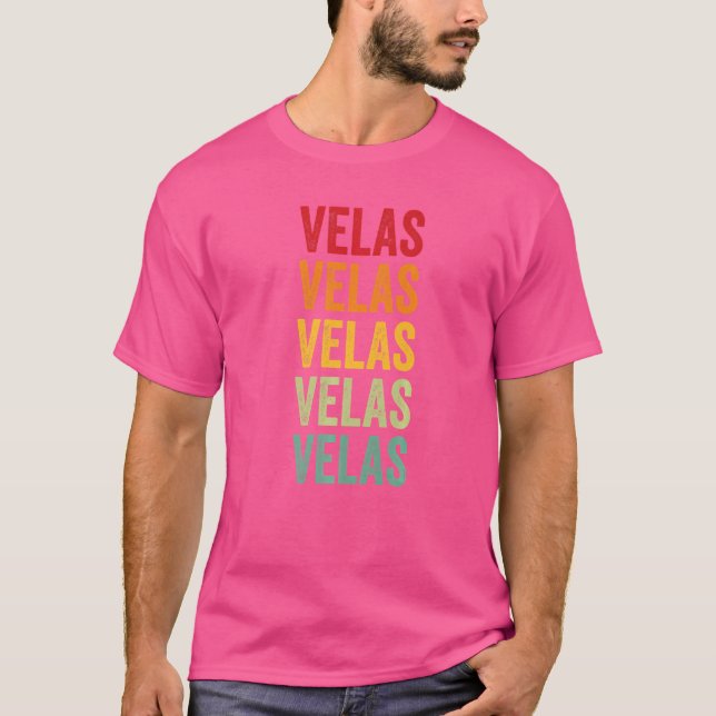 Velas Crypto Rainbow Text T-Shirt (Vorderseite)
