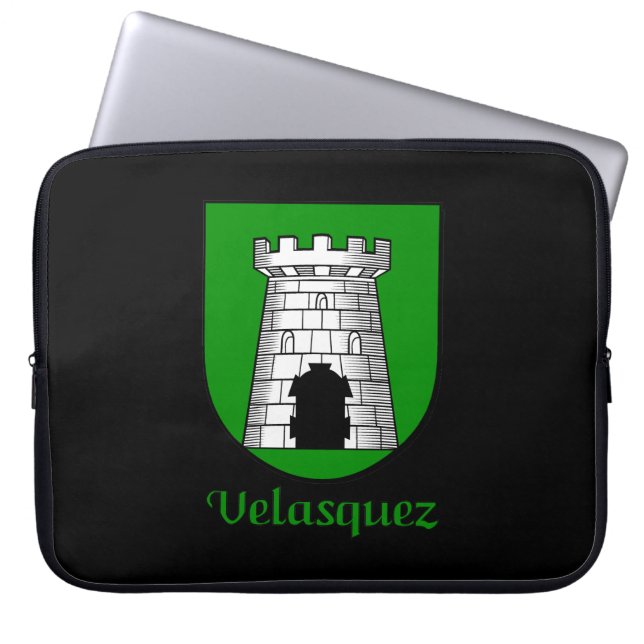 Velasquez Familie Shield Elektronik-Tasche Laptopschutzhülle (Vorderseite)