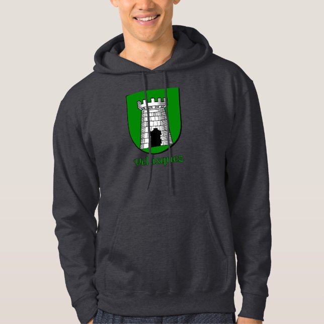 Velasquez Familienschild Hooded Sweatshirt (Vorderseite)