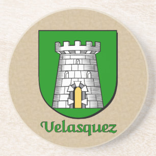 Velasquez Heraldic Shield Sandstein Untersetzer