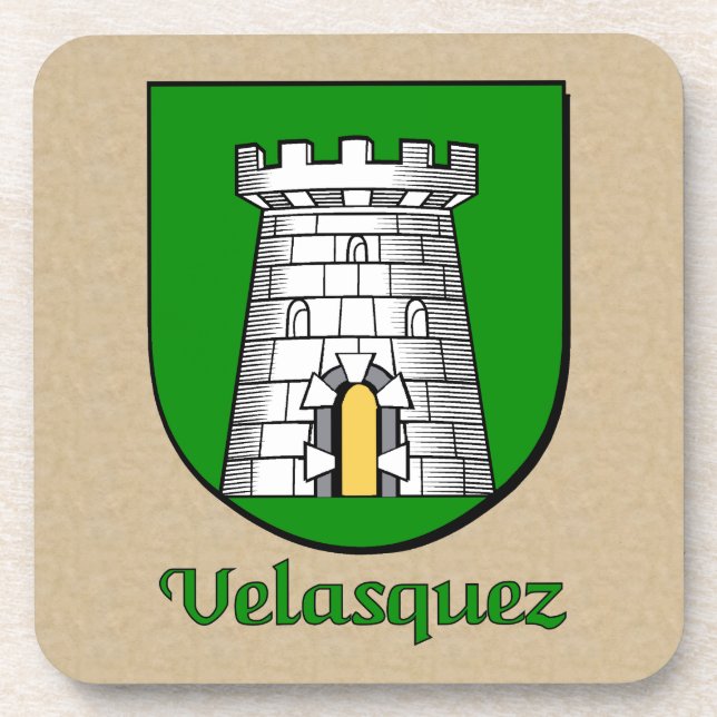 Velasquez Heraldic Shield Untersetzer (Vorderseite)