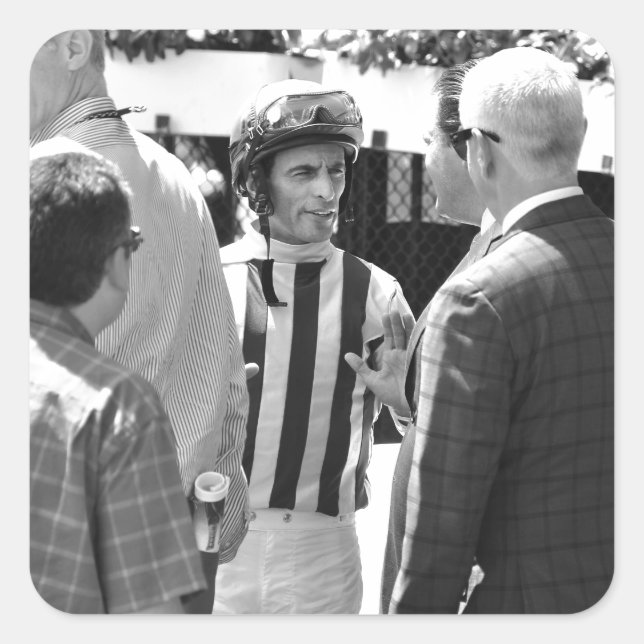 Velasquez & Pletcher Quadratischer Aufkleber (Vorderseite)