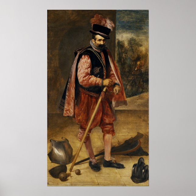 Velázquez - Der Jester namens "Juan of Austria" Poster (Vorne)