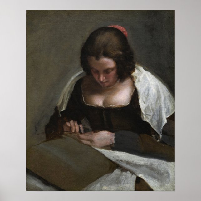 Velázquez - Die Needlewoman 1640 Poster (Vorne)