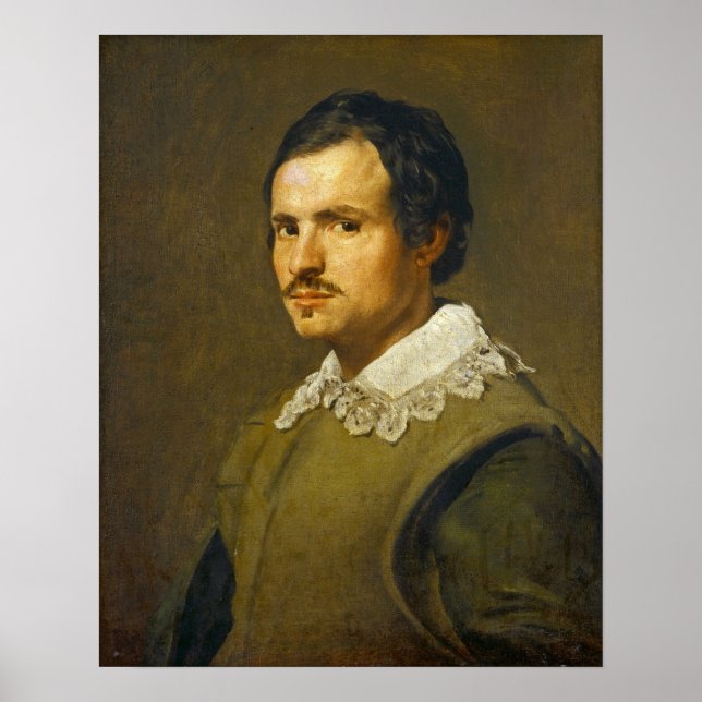 Velázquez - Ein junger Mann 1650 Poster (Vorne)
