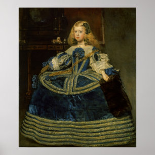 Velázquez - Margarita Teresa in einem blauen Kleid Poster