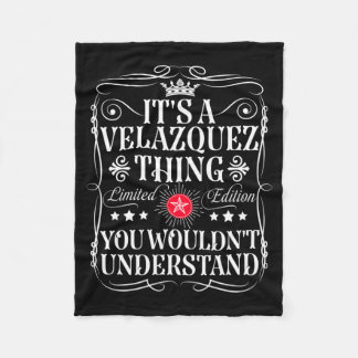Velazquez Name Ein Velazquez Ding Würde Fleecedecke